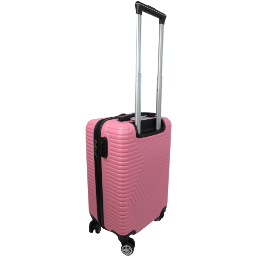 Малый пластиковый чемодан на колесах 45L GD Polo бледно-розовый
