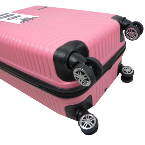 Малый пластиковый чемодан на колесах 45L GD Polo бледно-розовый