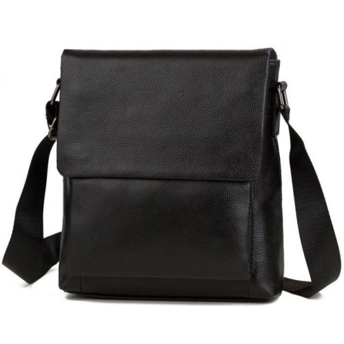 Сумка-мессенджер кожаная Tiding Bag Черная