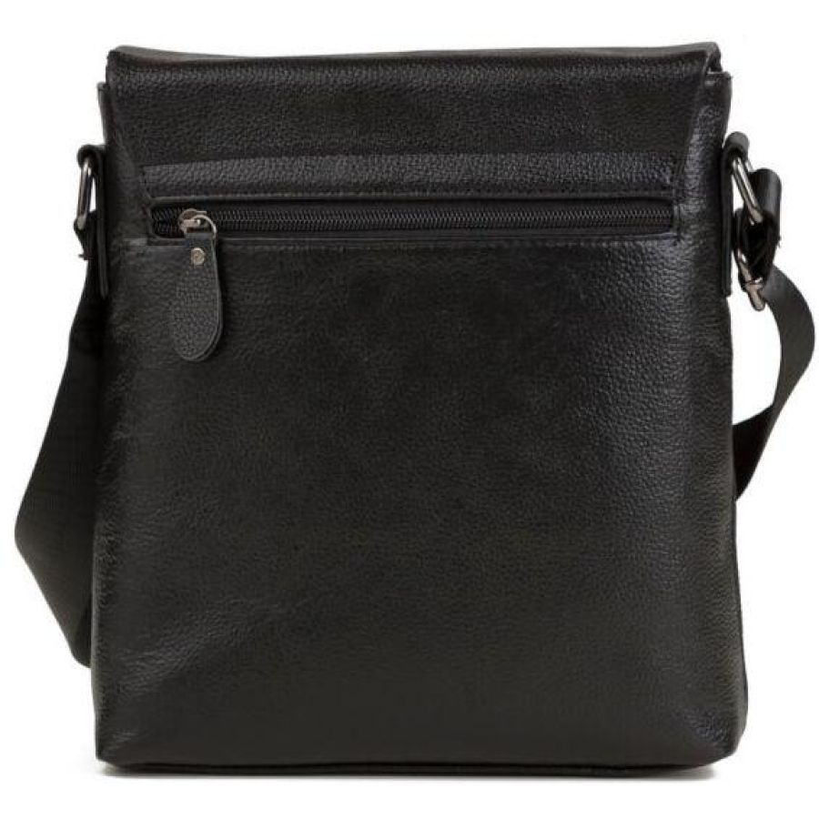 Сумка-мессенджер кожаная Tiding Bag Черная