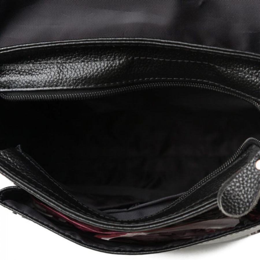 Сумка-мессенджер кожаная Tiding Bag Черная