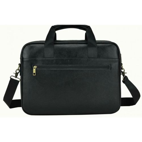Мужская сумка из натуральной кожи Tiding Bag Черная (SA25-1131A)