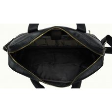 Мужская сумка из натуральной кожи Tiding Bag Черная (SA25-1131A)