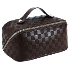 Женская косметичка из эко кожи Edibazzar Темно-коричневая