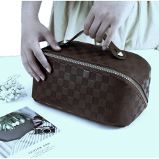 Женская косметичка из эко кожи Edibazzar Темно-коричневая