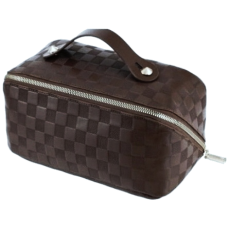 Женская косметичка из эко кожи Edibazzar Темно-коричневая