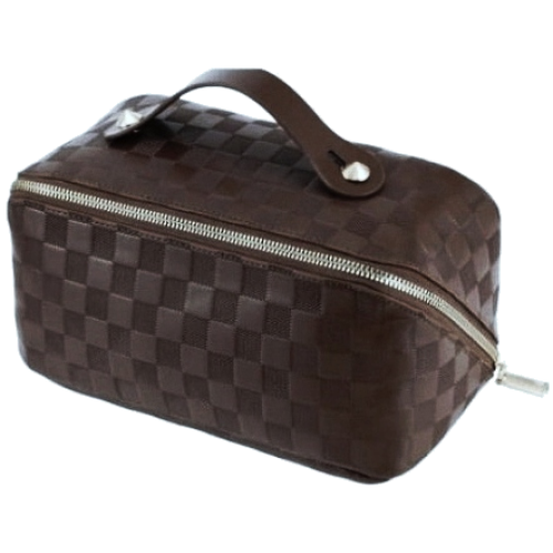 Женская косметичка из эко кожи Edibazzar Темно-коричневая