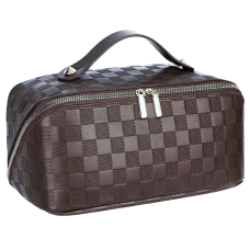 Женская косметичка из эко кожи Edibazzar Темно-коричневая