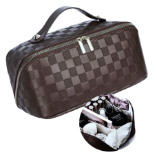 Женская косметичка из эко кожи Edibazzar Темно-коричневая