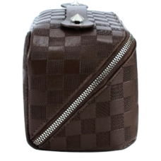 Женская косметичка из эко кожи Edibazzar Темно-коричневая