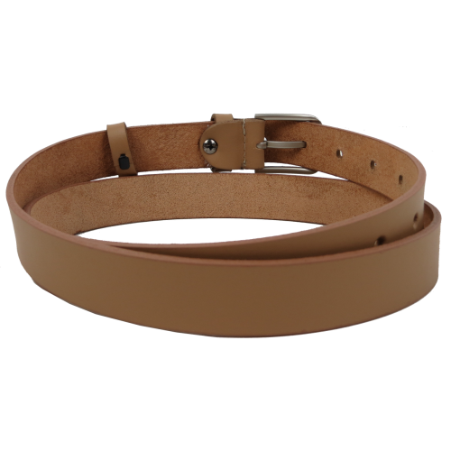 Женский кожаный ремень Skipper Украина Бежевый 2,5 см