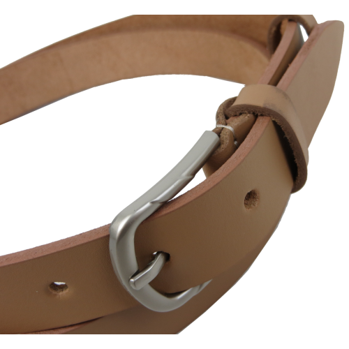 Женский кожаный ремень Skipper Украина Бежевый 2,5 см