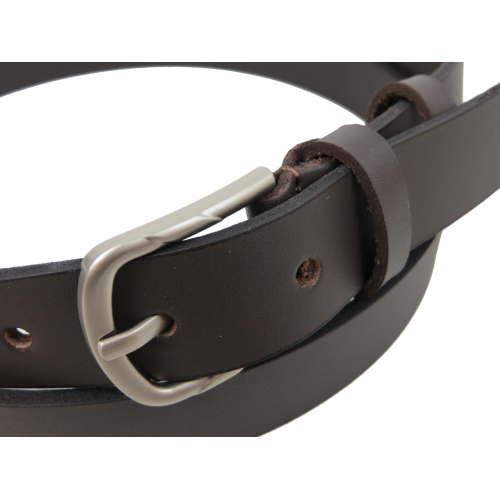 Женский кожаный ремень Skipper Темно-коричневый