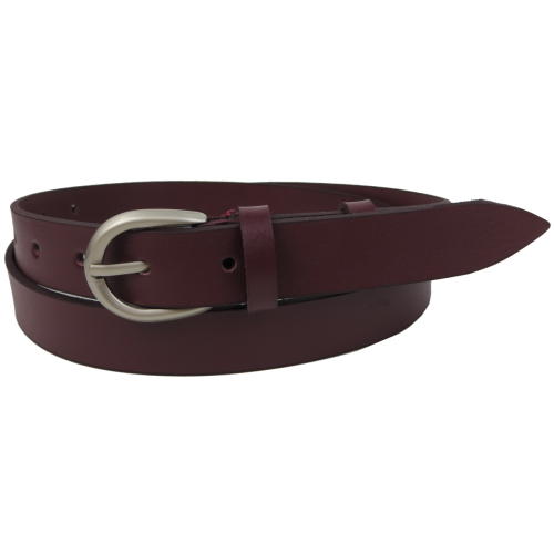 Женский кожаный ремень Skipper Марсала 2,5 см