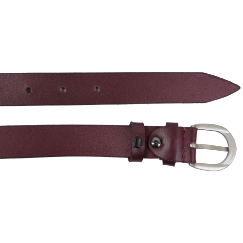 Женский кожаный ремень Skipper Марсала 2,5 см