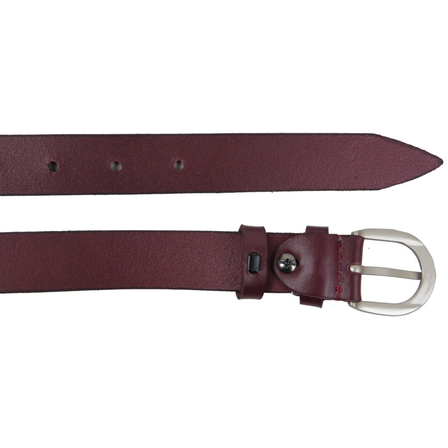 Женский кожаный ремень Skipper Марсала 2,5 см