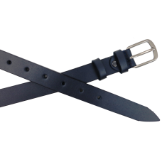 Женский кожаный ремень Skipper Темно-синий 2,5 см