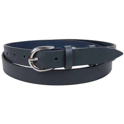 Женский кожаный ремень Skipper Украина Темно-синий 2,5 см