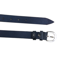 Женский кожаный ремень Skipper Украина Темно-синий 2,5 см