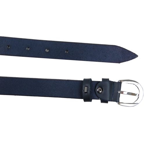 Женский кожаный ремень Skipper Украина Темно-синий 2,5 см