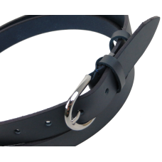 Женский кожаный ремень Skipper Украина Темно-синий 2,5 см