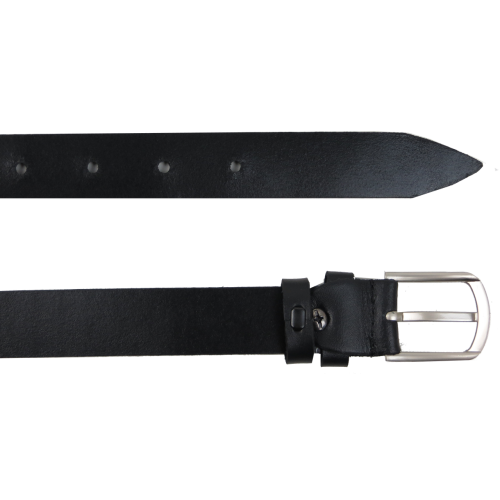 Женский ремень из натуральной кожи Skipper Черный 2,5 см