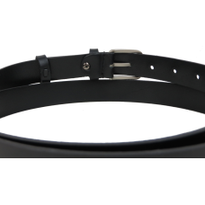 Женский кожаный ремень Skipper Украина Черный 2,5 см