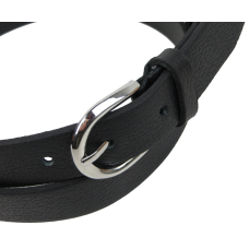 Женский кожаный ремень Skipper Черный 2,5 см
