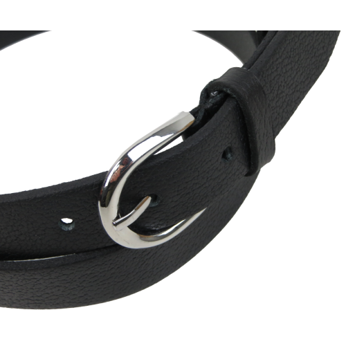 Женский кожаный ремень Skipper Черный 2,5 см