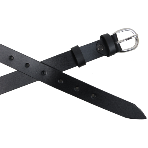 Женский кожаный ремень Skipper Черный 2,5 см (1641-25)