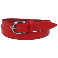 Женский ремень кожаный Skipper Красный 2,5 см