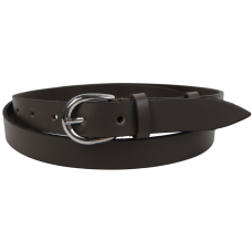 Кожаный женский ремень Skipper темно-коричневый, ширина 2,5 см