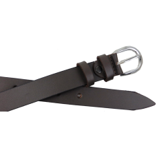 Кожаный женский ремень Skipper темно-коричневый, ширина 2,5 см