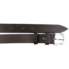 Кожаный женский ремень Skipper темно-коричневый, ширина 2,5 см