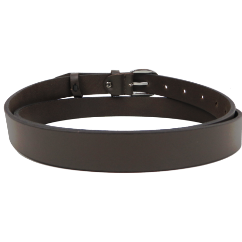 Кожаный женский ремень Skipper темно-коричневый, ширина 2,5 см