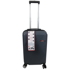 Малый пластиковый чемодан на колесах 45L GD Polo графитовый