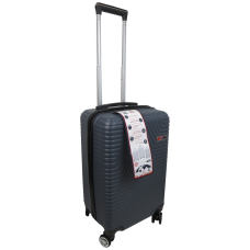 Малый пластиковый чемодан на колесах 45L GD Polo графитовый