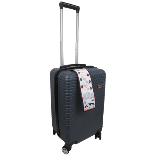 Малый пластиковый чемодан на колесах 45L GD Polo графитовый