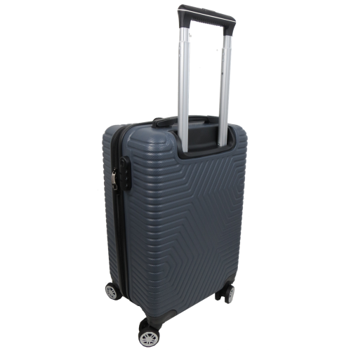 Малый пластиковый чемодан на колесах 45L GD Polo графитовый