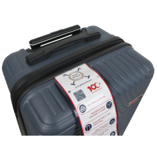 Малый пластиковый чемодан на колесах 45L GD Polo графитовый