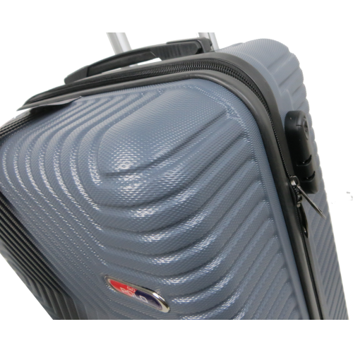 Малый пластиковый чемодан на колесах 45L GD Polo графитовый