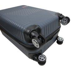 Малый пластиковый чемодан на колесах 45L GD Polo графитовый