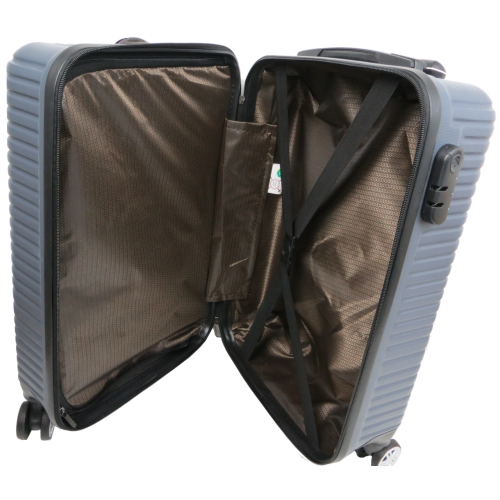 Малый пластиковый чемодан на колесах 45L GD Polo графитовый