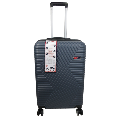 Средний пластиковый чемодан на колесах 70L GD Polo графитовый