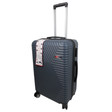 Средний пластиковый чемодан на колесах 70L GD Polo графитовый