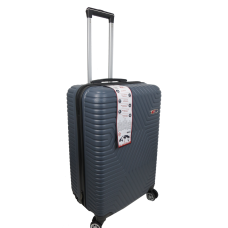 Средний пластиковый чемодан на колесах 70L GD Polo графитовый