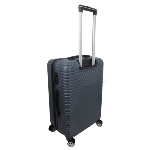 Средний пластиковый чемодан на колесах 70L GD Polo графитовый