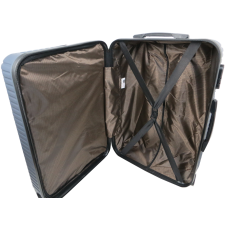 Средний пластиковый чемодан на колесах 70L GD Polo графитовый