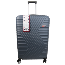 Большой пластиковый чемодан на колесах 115L GD Polo графитовый