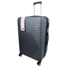 Большой пластиковый чемодан на колесах 115L GD Polo графитовый